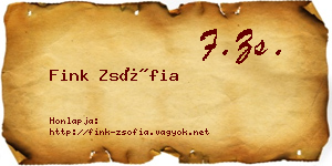 Fink Zsófia névjegykártya